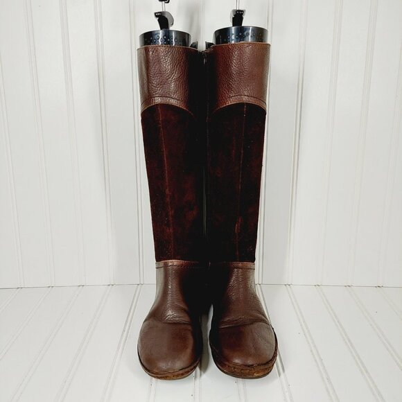 Naturalizer Causeway Brown Pebbled Leather & Suede Boots I157 - Picture 3 of 14